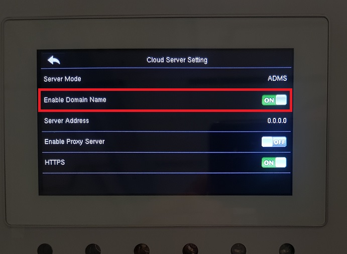 Enable Domain Name setting